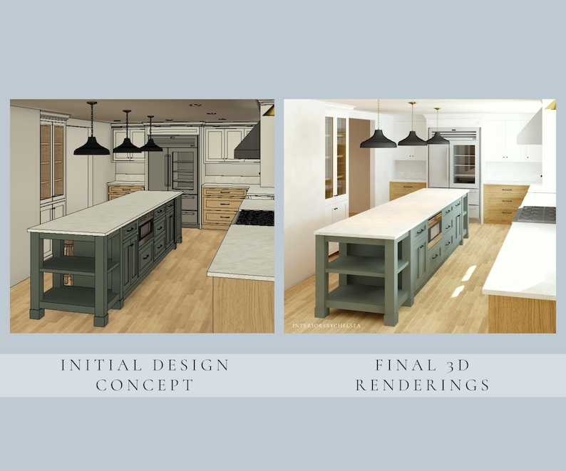 Custom Kitchen Interior Design, Kitchen 3D render realistic, Kitchen remodel, Kitchen renovation, Custom kitchen, small kitchen design image 3