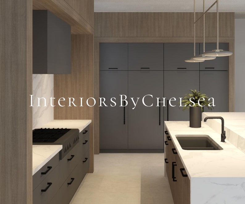 Custom Kitchen Interior Design, Kitchen 3D Render Realistic, Kitchen ...