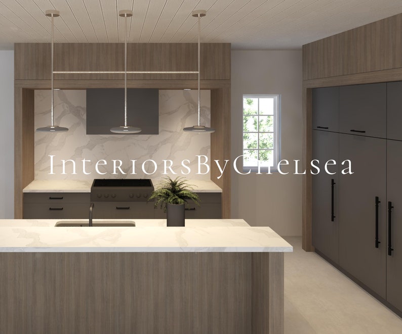 Custom Kitchen Interior Design, Kitchen 3D Render Realistic, Kitchen ...