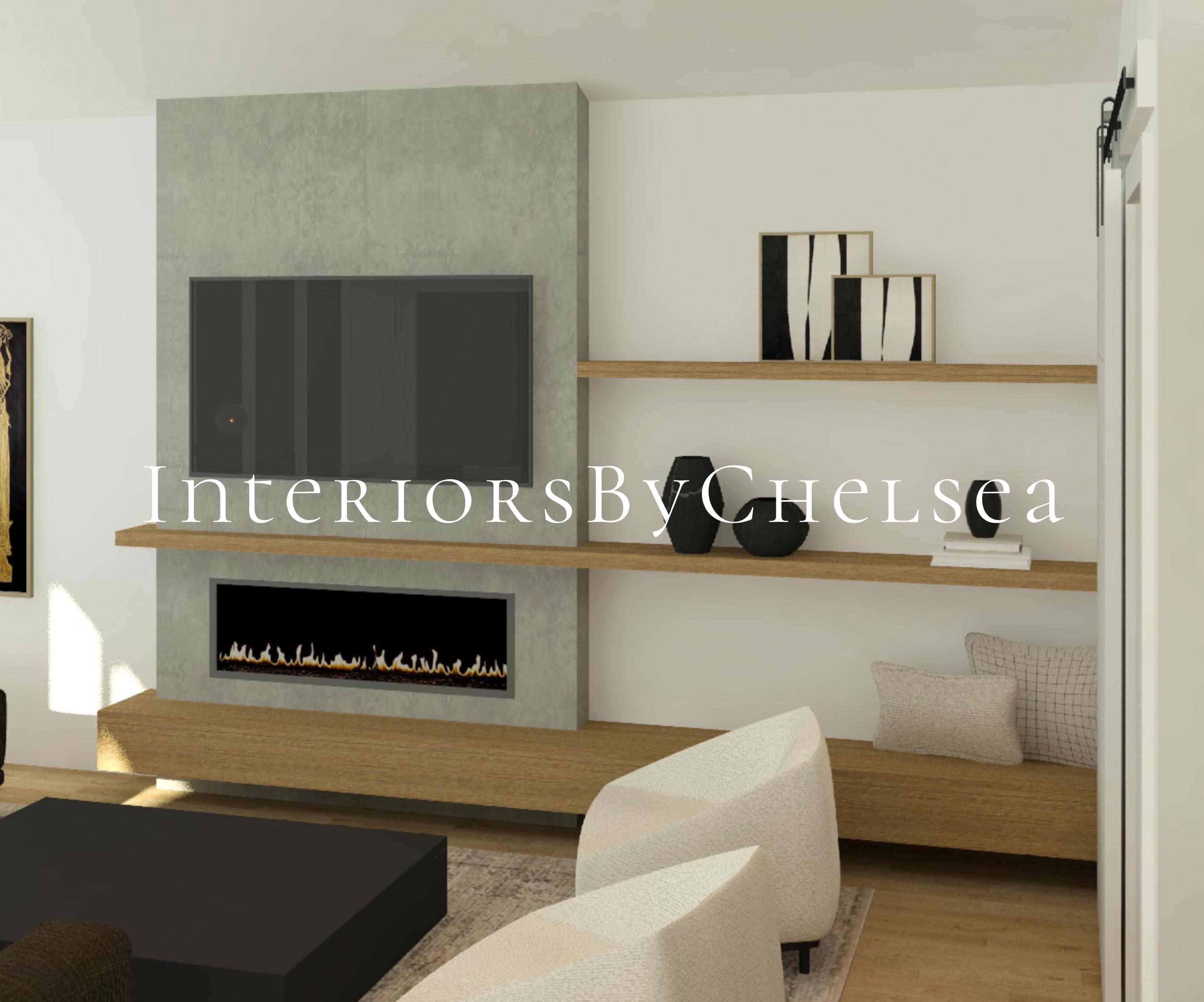 Custom Living Room 3D Interior Design, Living Room Makeover, Virtual ...
