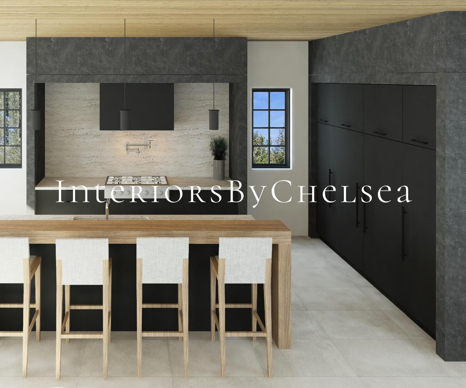 Custom Kitchen Interior Design, Kitchen 3D Render Realistic, Kitchen ...