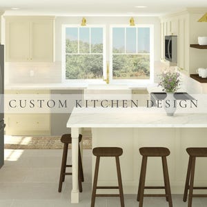 Custom Kitchen Interior Design, Kitchen 3D render realistic, Kitchen remodel, Kitchen renovation, Custom kitchen, Contemporary style Kitchen image 1