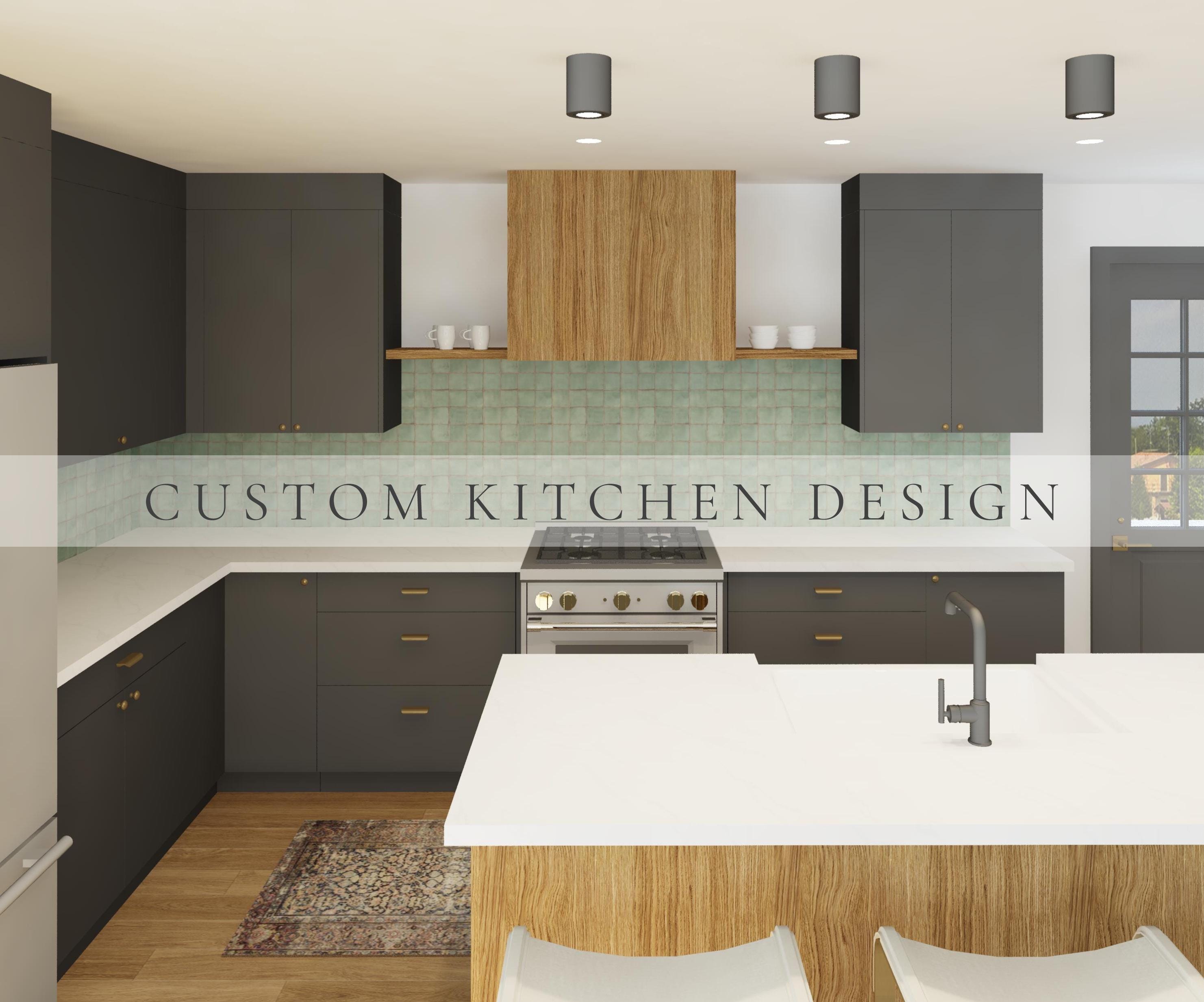 Custom Kitchen Interior Design, Kitchen 3D Render Realistic, Kitchen ...