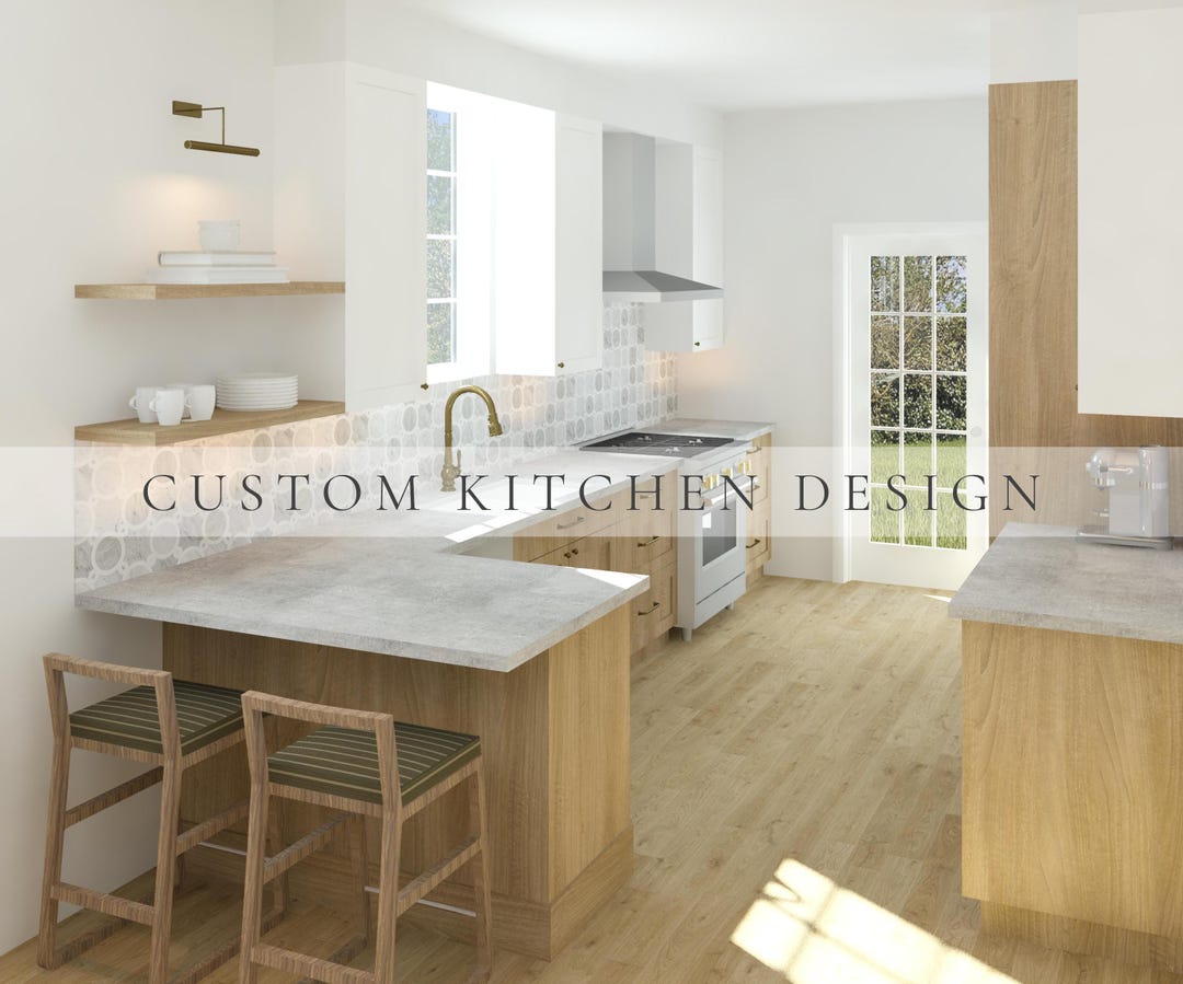 Custom Kitchen Interior Design, Kitchen 3D Render Realistic, Kitchen ...