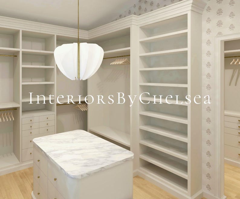 Diseño de interiores virtual de armarios personalizados, servicios de renderizado 3D de armarios, remodelación de armarios, diseño de armarios pequeños, diseño de vestidores imagen 4
