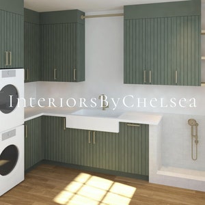 Custom Laundry Room Interior Design, Laundry 3D Render Realistic, Laundry Room Remodel, Laundry Room Renovation, Custom Laundry Cabinetry