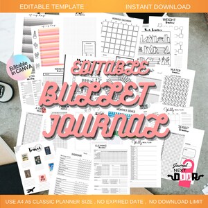 InkwellCreations: Undated Bullet Journal Bundle & Printables,Bullet Journal, Bujo Trackers Download And print your days with style and ease.