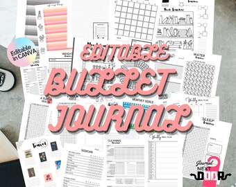 InkwellCreations: pacchetto e stampabili di Bullet Journal non datato, Bullet Journal, download di Bujo Tracker E stampa le tue giornate con stile e facilità.
