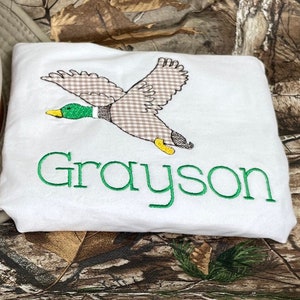 Personalized Duck Hunting Shirt, Cute Mallard Duck Shirt, Duck Embroidery, Duck Lover Gift, Bird Lover Gift image 5