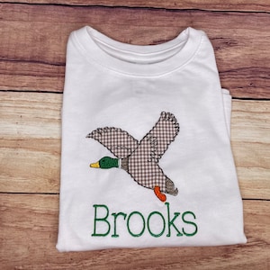 Personalized Duck Hunting Shirt, Cute Mallard Duck Shirt, Duck Embroidery, Duck Lover Gift, Bird Lover Gift image 1