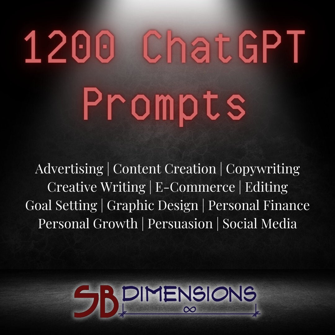 1200 Chatgpt Prompts Business & Personal Prompt Library Customizable ...