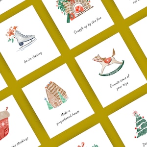 34 Printable Advent Activity Cards for Kids, Christmas Advent Printable, Kids Advent Cards, Digital Download, Advent Activities Cards