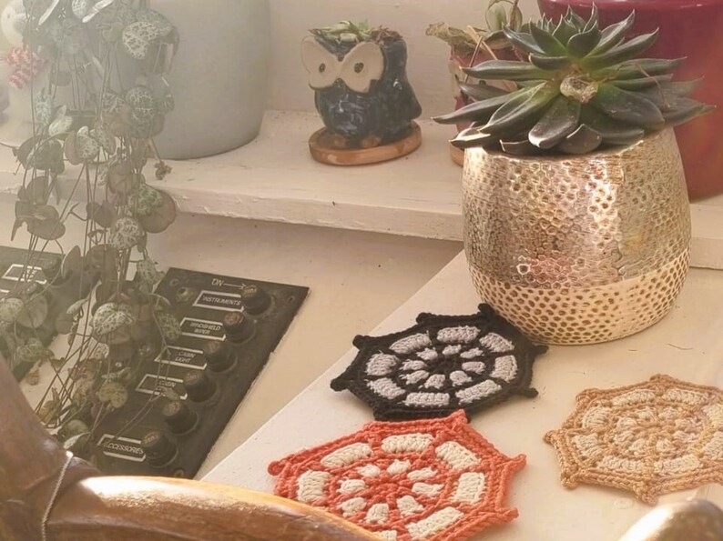 Alternative Coasters COASTER CROCHET PATTERN - Wheel of Life, Mandala, Alternative Crochet ...
