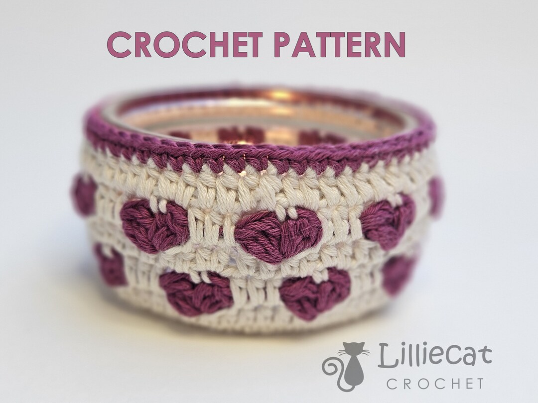 LOVE SPELL Crochet Pattern PDF Digital Download Ramekin Cover