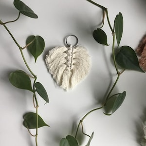 Macrame Leaf Keychain