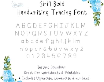Dotted Handwriting Font for Kids – Alphabet & Number Tracing – Educational Font for Teachers  Homeschoolers