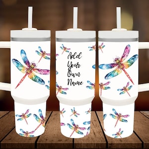 dragonfly 40oz Tumbler Png,dragonfly sublimation design,dragonfly Floral tumbler wrap