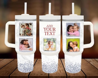 picture photo tumbler wrap,Add Your Own Textand ,glitter 40oz tumbler wrap
