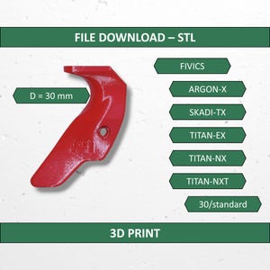FabberGrip ALPHA: Grip for FIVICS ARGON-X, Size 30/standard