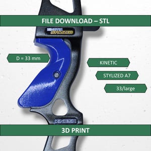 FabberGrip ALPHA: Grip for KINETIC Forged Stylized A7, Size 33/large