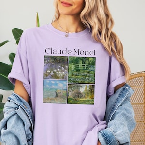 Comfort Colors® Claude Monet Shirt, Monet Painting T-Shirt, Famous Painting Shirt, Gift for Artist, Water Lilies And Japanese Bridge Shirt
