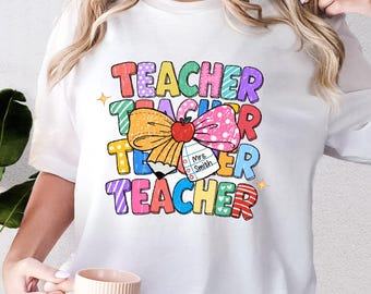 Custom Teacher Shirt, Personalized Teacher Name T-Shirt, First Day of School Gift