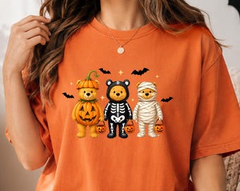 Halloween Bear T-Shirt, Spooky Season Shirt, Trick or Treat, Halloween Group Matching Tee