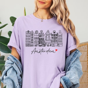 Comfort Colors® Amsterdam Shirt, Amsterdam Travel T-Shirt, Gift for Traveler, Vintage Amsterdam Graphic Shirt, Netherlands Shirt