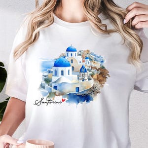 Santorini Shirt, Santorini Travel T-Shirt, Greece Trip Shirt, Mykonos Tee, Santorini Souvenir Tee, Greek Island Shirt, Summer Trip Tee