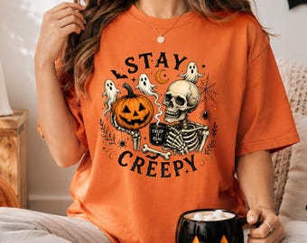 Stay Creepy Halloween Shirt, Spooky Season Tee, Halloween Group Matching T-Shirt