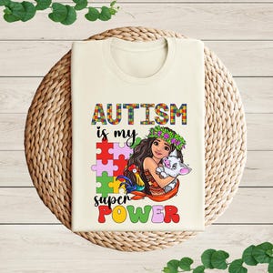 Disney Princess Autism Shirt,  Disney Autism Awareness Shirt, Princess Autism Gift, Autism Is My Power Shirt, Disney Autism Support Shirt