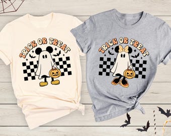 Minnie Mickey Couple Halloween Matching Shirt, Mouse Ghost Tees, Spooky Season T-Shirt