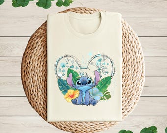 Disney Stitch Shirt, Stitch Watercolor Shirt, Stitch Lover Shirt, Stitch Birthday Shirt, Disney Trip Stitch Shirt, Disneyland Summer Tee