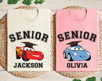 Camiseta de graduación de Cars de Disney, camiseta de Rayo McQueen, camiseta de viaje de graduación a Disneyland, camiseta de graduación personalizada de Disney, regalo de graduación