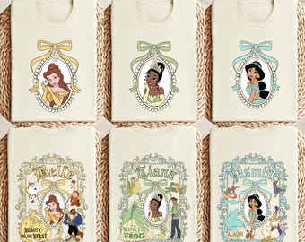 Disney Princess Shirt, Disney Princess Birthday Shirt, Disney Princess Back and Front Shirt, Princess Matching Tee, Tiana, Ariel, Jasmine