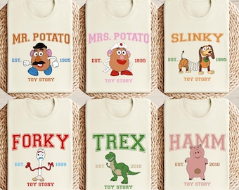 Toy Story Characters Shirt, Disney Toy Story Varsity Shirt, Disneyland Trip T-Shirt, Family Matching Shirt, Toy Story Birthday Fun Gift