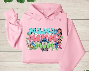 Disney Stitch Lilo Mom Sweatshirt, Stitch Mama Shirt, Disney Trip Mom Sweater, Disney Mom Gift, Disney Mother's Day Shirt, Stitch Shirt