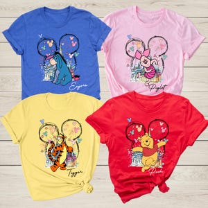 Winnie the Pooh Varsity Shirt, Disneyland Trip Shirt, Disney Family Matching Tee, Pooh Piglet Tigger Eeyore, Pooh Fan Gift Disney Characters