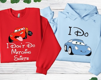 Disney Cars Couple Matching Sweatshirt, Lightning McQueen Hoodie, Cars Characters Shirt