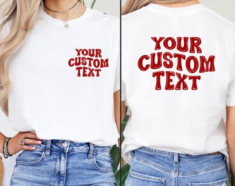 Custom Wavy Text Shirt, Personalized Retro Font Tee, Groovy Font