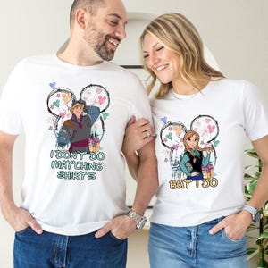 Kristoff and Anna Couple Shirt, Disney Valentines Matching Shirt, Disney Couple Shirts, Funny Couple Tee, Frozen Anna Shirt, Disney Trip Tee Bild 2