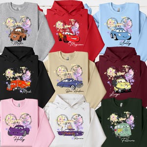 Disney Cars Sweatshirt, Lightning Mcqueen, Sally, Mater, Doc Hudson, Guido Shirt, Cars Family Trip Sweatshirt, Disneyland Vacation Hoodie