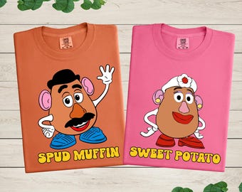 Comfort Colors® Toy Story Couple Mr and Mrs Potato Shirt, Spud Muffin, Sweet Potato Shirt, Toy Story Valentine Matching Shirt, Disney Trip