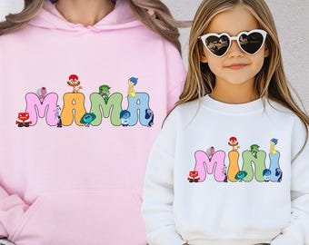 Disney Inside Out Mama Mini Sweatshirt, Inside Out Movie Hoodie, Disney Mom Daughter Shirt, Disneyland Shirt, Disney Family Matching Shirt