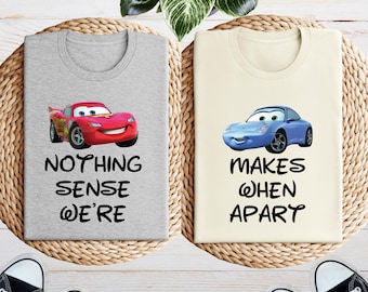 Lightning McQueen Couple Shirts, Disney Cars Matching Tees, Valentine's Day Shirt
