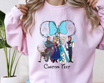 Sudadera personalizada de Disney Frozen, sudadera con capucha de las princesas Elsa y Anna, sudadera con capucha de Olaf, Hans, Sven y Kristoff Oaken, suéter para viaje a Disneyland