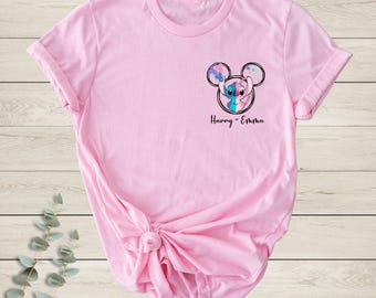 Stitch and Angel Couple Shirt, Stitch Couple Matching Shirt, Disney Couple Shirt, Disney Trip Shirt, Custom Disney Shirts, Stitch Angel Tee