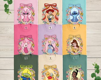 Comfort Colors® Disney All Characters Shirt, Disney Princess Shirt, Mickey Friends Shirt, Toy Story Shirt, Lilo Stitch Shirt, Disneyland Tee