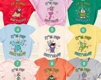 Disney Monster Inc Birthday Matching Shirt, Monster Group Shirt, Disney Family Matching T-shirt, Monsters Birthday Party T-Shirt