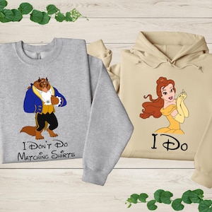 Disney Beauty and the Beast Sweatshirt, Disney Couple Matching Hoodie, Disney Valentine Shirt, Princess Belle Shirt, Disney Princess Shirt